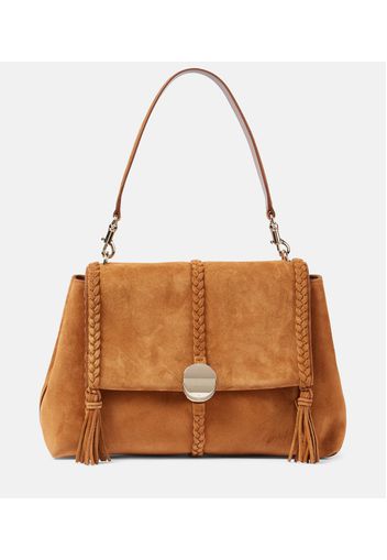 Chloé Schultertasche Penelope Medium aus Veloursleder