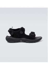 Sandalen aus Veloursleder