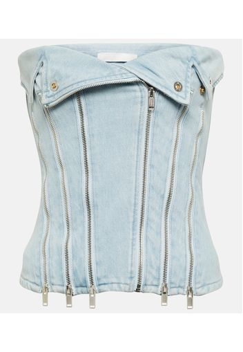 Bustier-Top aus Denim