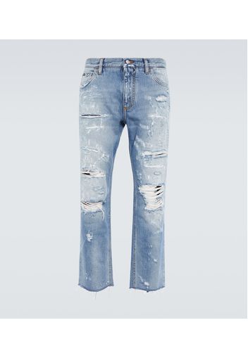 Mid-Rise Straight Jeans