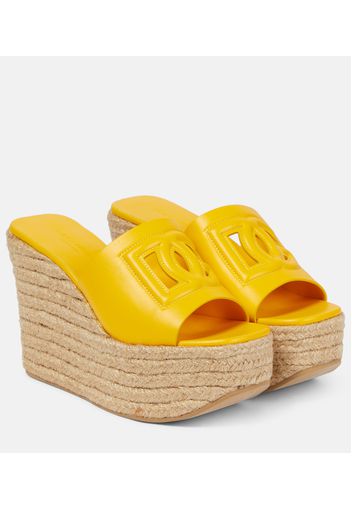 Espadrille-Wedges DG aus Leder