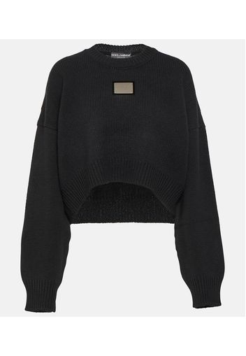 Cropped-Pullover aus Wolle und Kaschmir