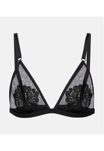 Bralette aus Mesh mit Spitze