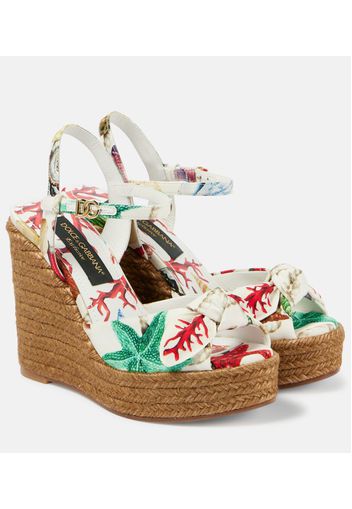 Bedruckte Espadrille-Sandalen Cava Capri