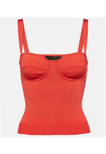 Bustier-Top aus Strick