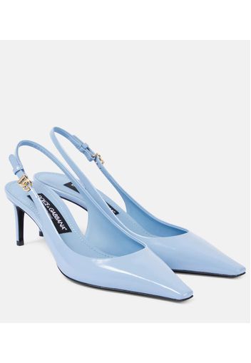 Slingback-Pumps aus Leder