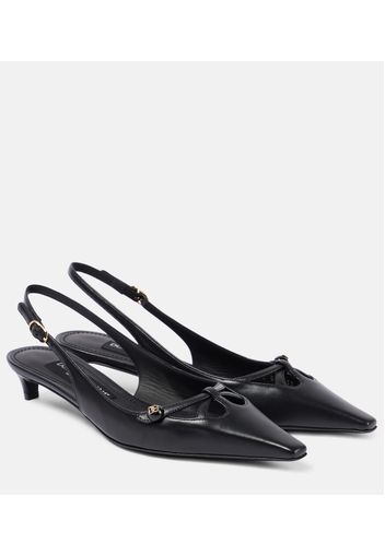 Slingback-Pumps aus Leder