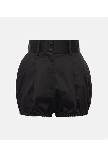 High-Rise Shorts aus Gabardine