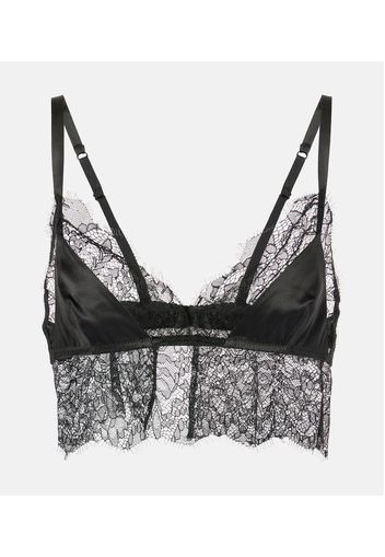 Bralette aus Satin mit Spitze