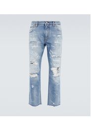 Mid-Rise Straight Jeans