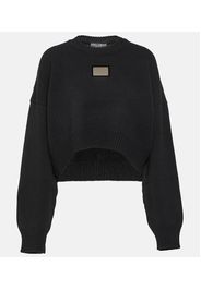 Cropped-Pullover aus Wolle und Kaschmir