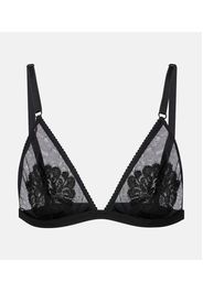 Bralette aus Mesh mit Spitze