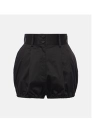 High-Rise Shorts aus Gabardine