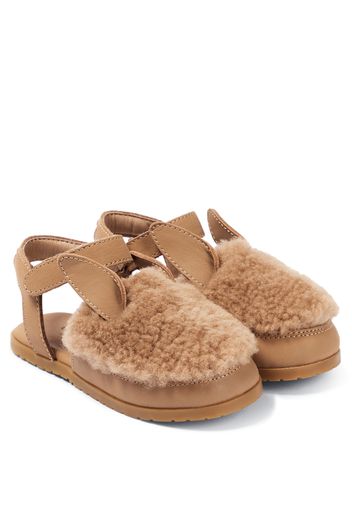 Sandalen Els aus Leder mit Shearling