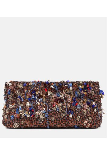 Verzierte Clutch aus Satin