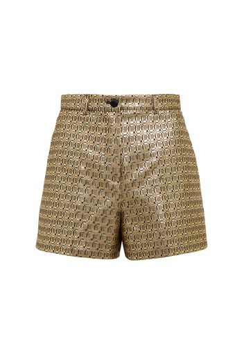 High-Rise-Shorts aus Jacquard