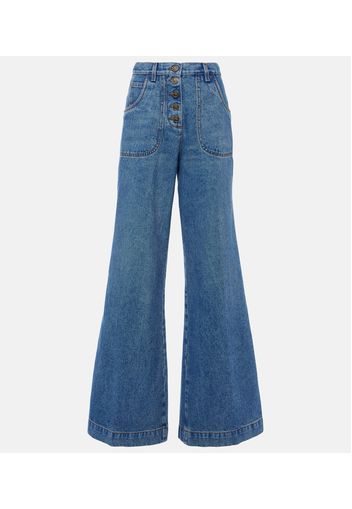 Mid-Rise Flared Jeans