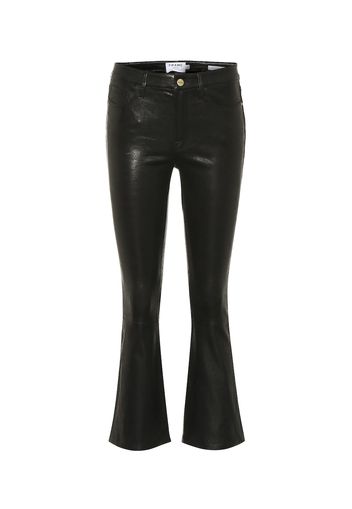 Hose Le Crop Mini Boot aus Leder