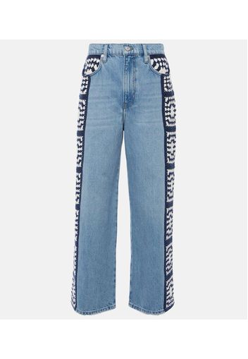 Straight Jeans Le Jane Crop Crochet