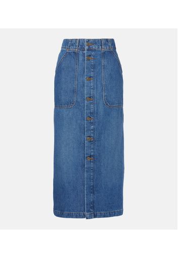 Midirock Modern Pocket aus Denim