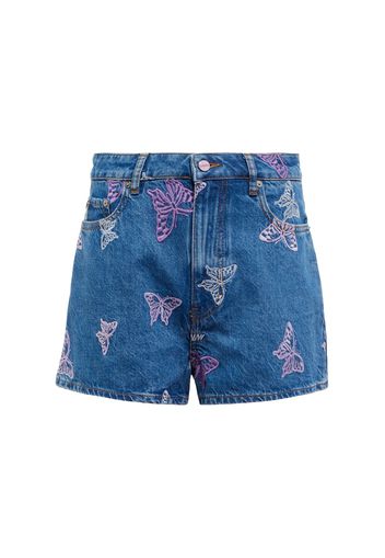 Bestickte Jeansshorts