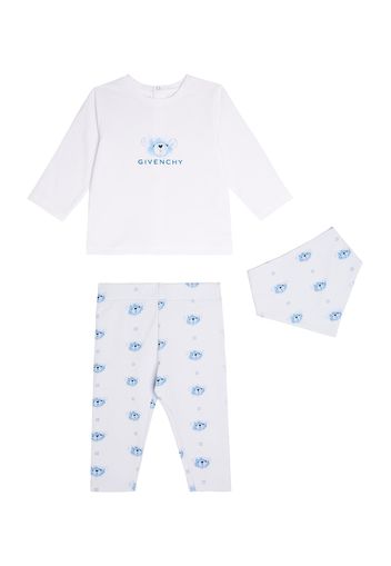 Baby Set aus Longsleeve, Leggings und Lätzchen