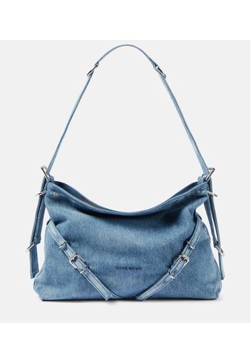 Schultertasche Voyou Medium aus Denim