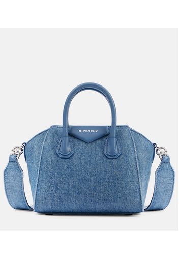 Tote Antigona Toy aus Denim mit Leder