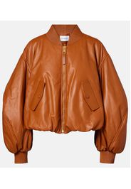 Cropped-Bomberjacke aus Leder
