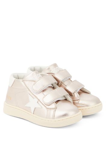 Baby Sneakers June aus Metallic-Leder