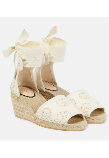 Espadrille-Wedges Interlocking G aus Canvas