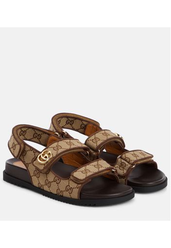 Sandalen Double G aus Canvas