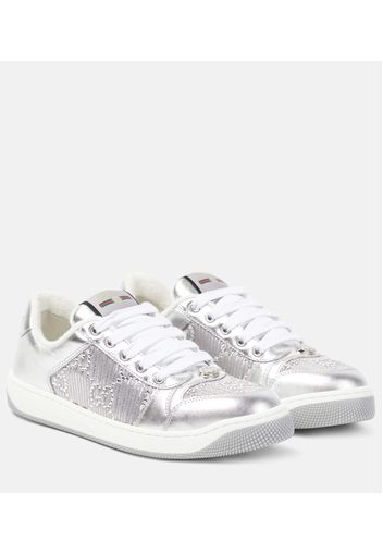 Sneakers Screener GG aus Metallic-Leder