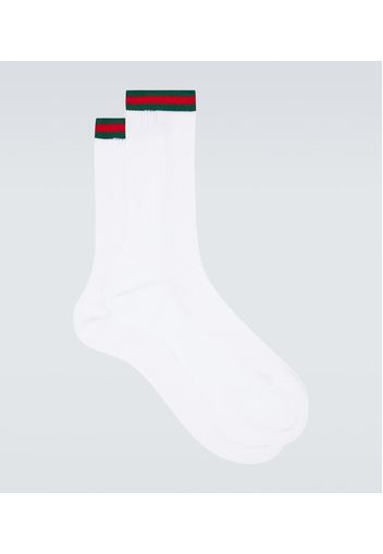 Socken Web Stripe aus einem Baumwollgemisch