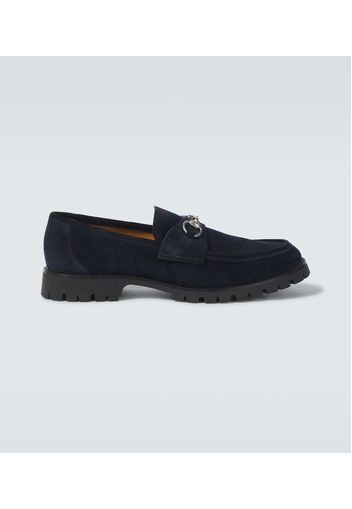 Loafers Horsebit aus Veloursleder