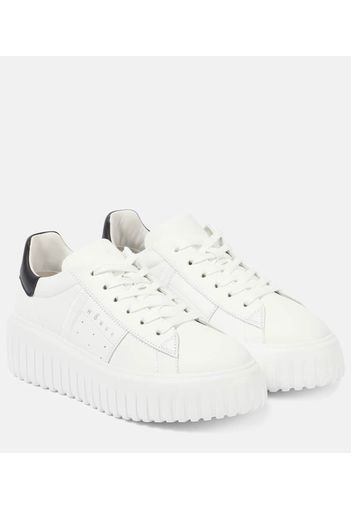 Plateau-Sneakers H-Stripes aus Leder