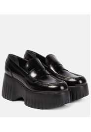 Plateau-Loafers H-Stripes aus Leder