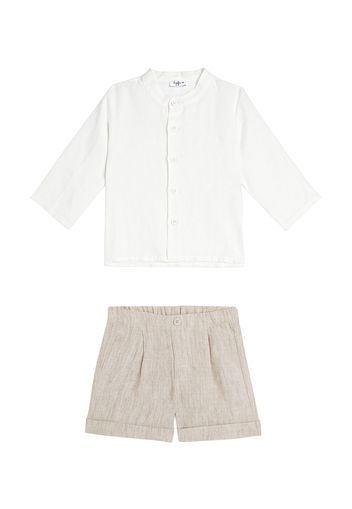 Baby Set aus Hemd und Shorts aus Leinen