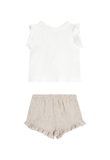 Baby Set aus Hemd und Shorts aus Leinen