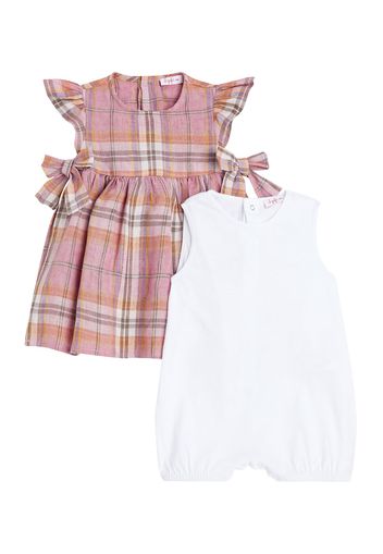 Baby Set aus Spieler und Kleid aus Leinen