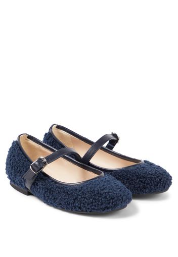 Ballerinas Sansa aus Faux Shearling mit Leder