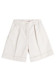 Shorts aus Baumwolle und Leinen