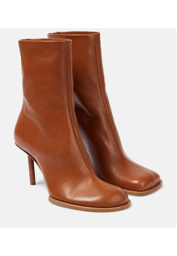 Ankle Boots Les Bottines Rond Carré aus Leder