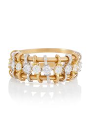 Ring Penelope aus 18kt Gelbgold und Platin mit Diamanten