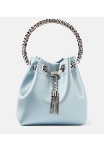 Verzierte Bucket-Bag Bon Bon aus Satin