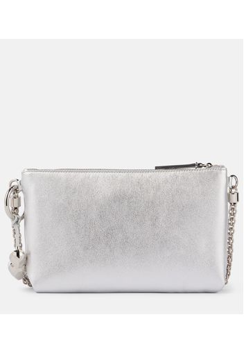 Clutch Callie Mini aus Metallic-Leder