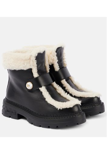 Ankle Boots Shea aus Leder mit Shearling