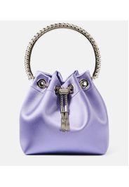 Verzierte Bucket-Bag Bon Bon Small aus Satin