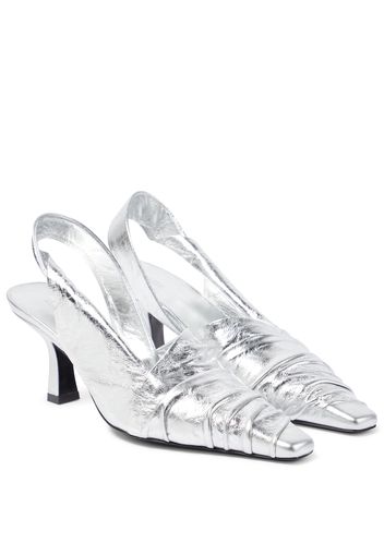 Pumps Water aus Metallic-Leder