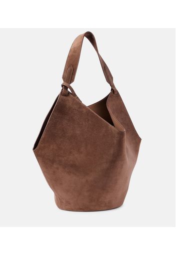 Tote Lotus Medium aus Veloursleder